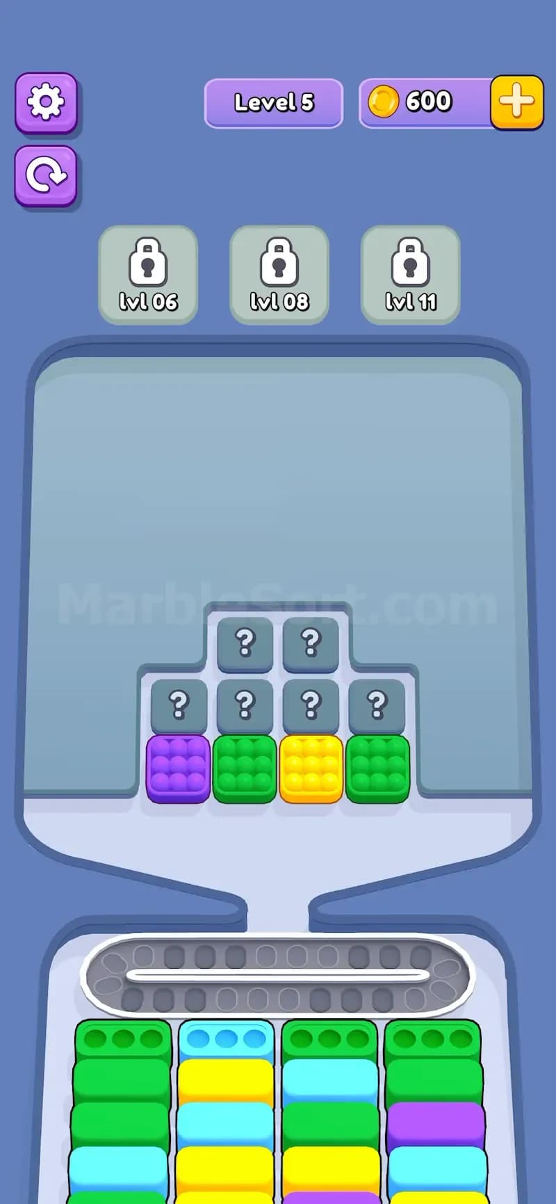 Hidden Box in Marble Sort