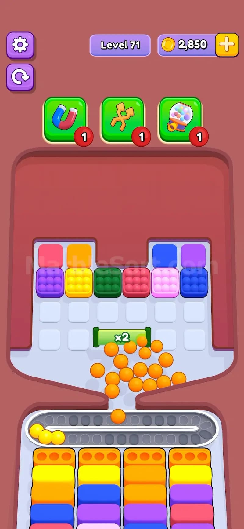 Multiplier Gates in Marble Sort