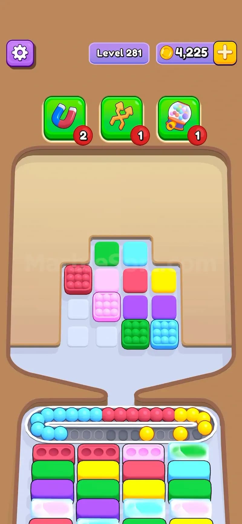 Ice Trays in Marble Sort
