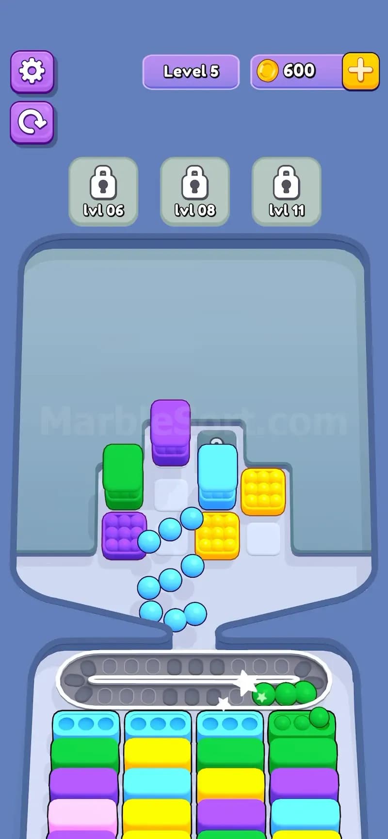 Hidden Box in Marble Sort