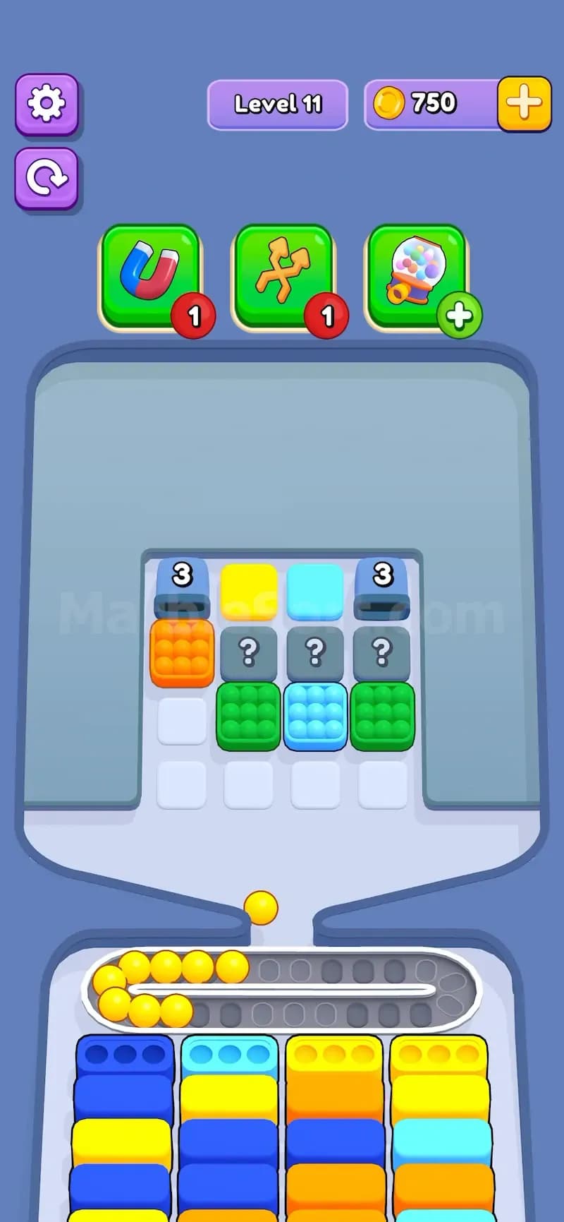 Tunnels in Marble Sort