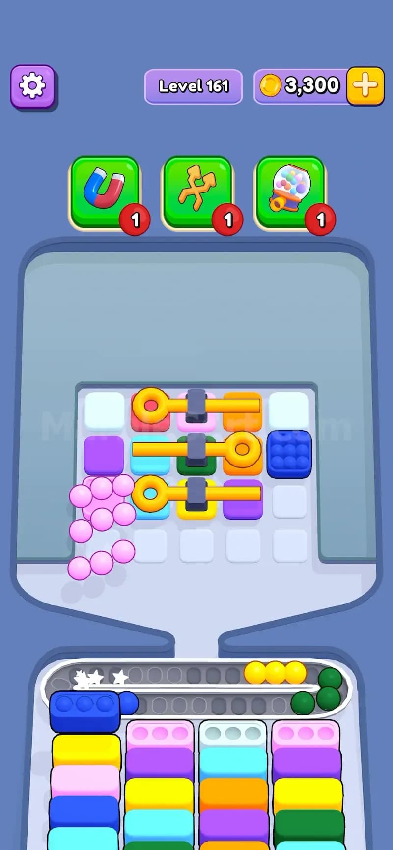 Pins in Marble Sort