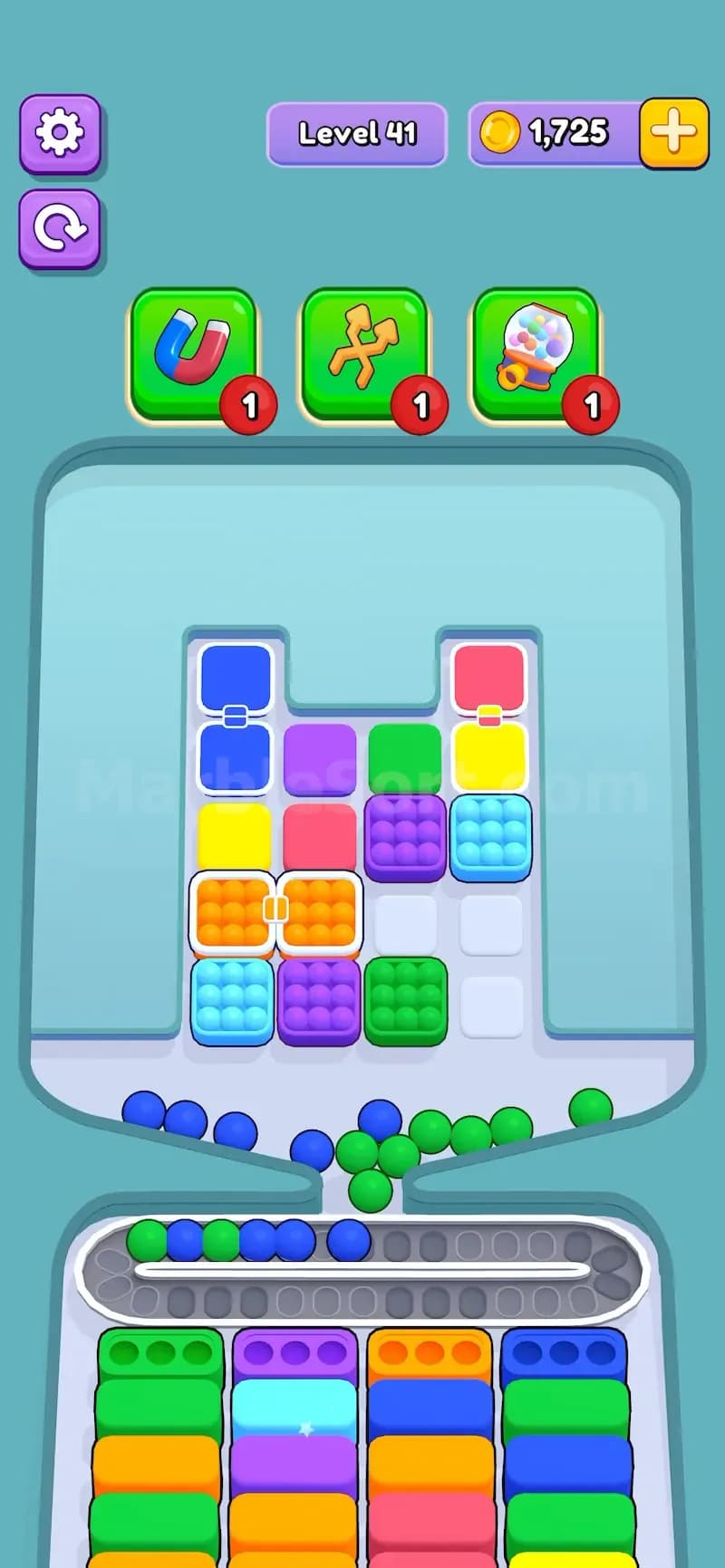 Connected Box in Marble Sort