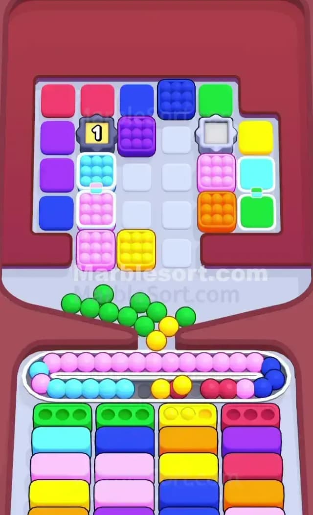 Marble Sort Level 615 Solution 1