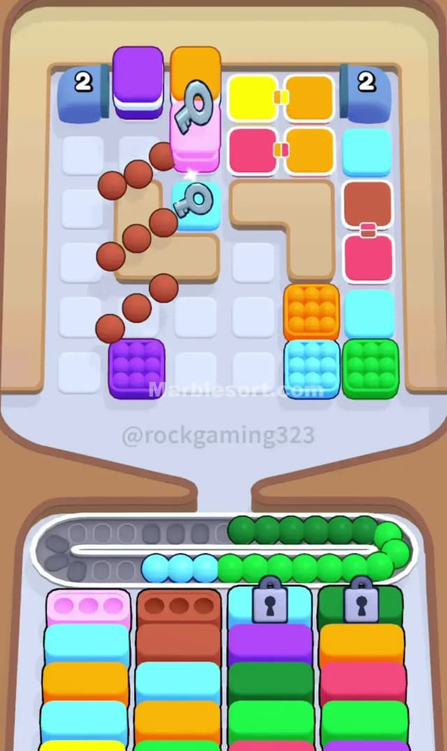 Marble Sort Level 208 Solution 1