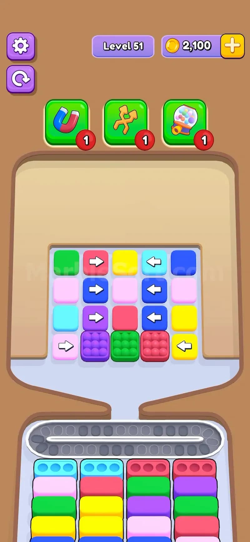 Arrow Box in Marble Sort