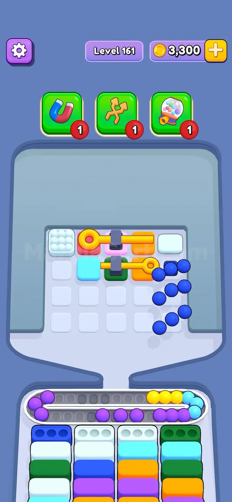 Pins in Marble Sort