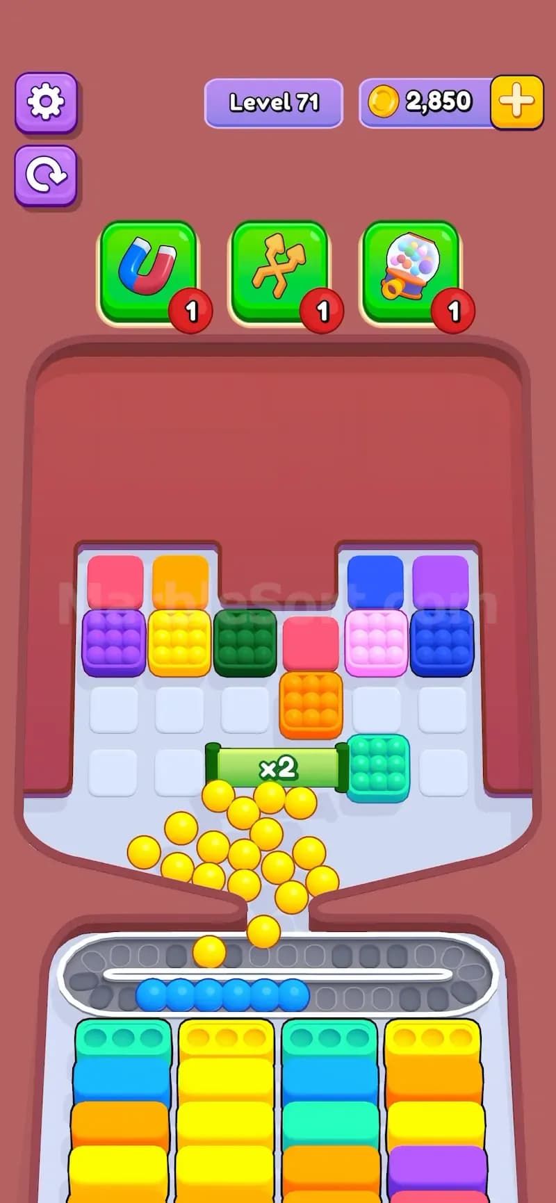 Multiplier Gates in Marble Sort