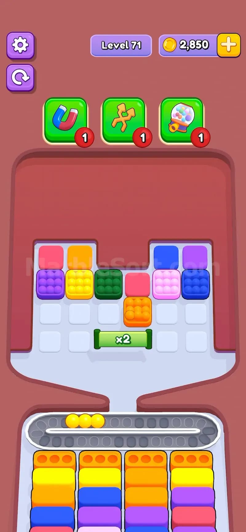 Multiplier Gates in Marble Sort