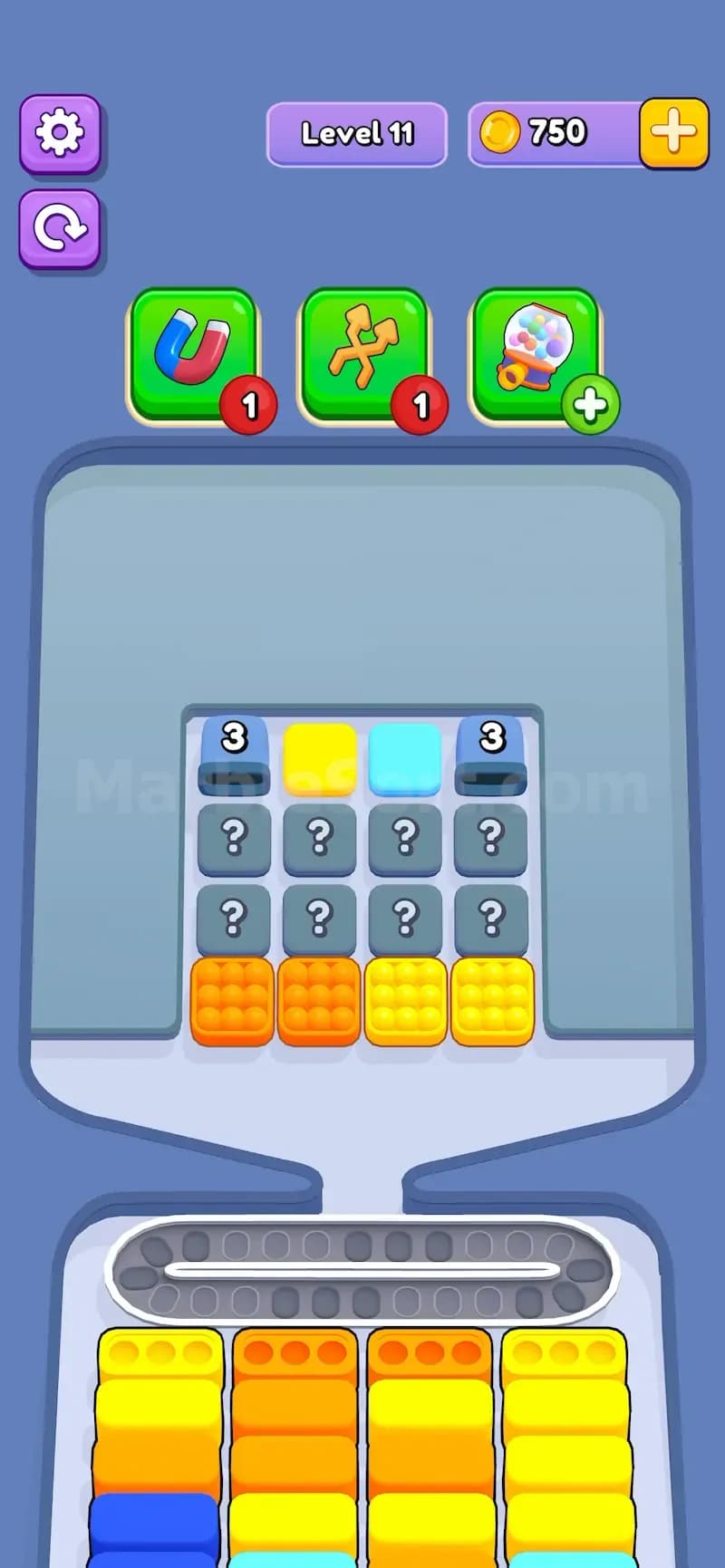 Tunnels in Marble Sort
