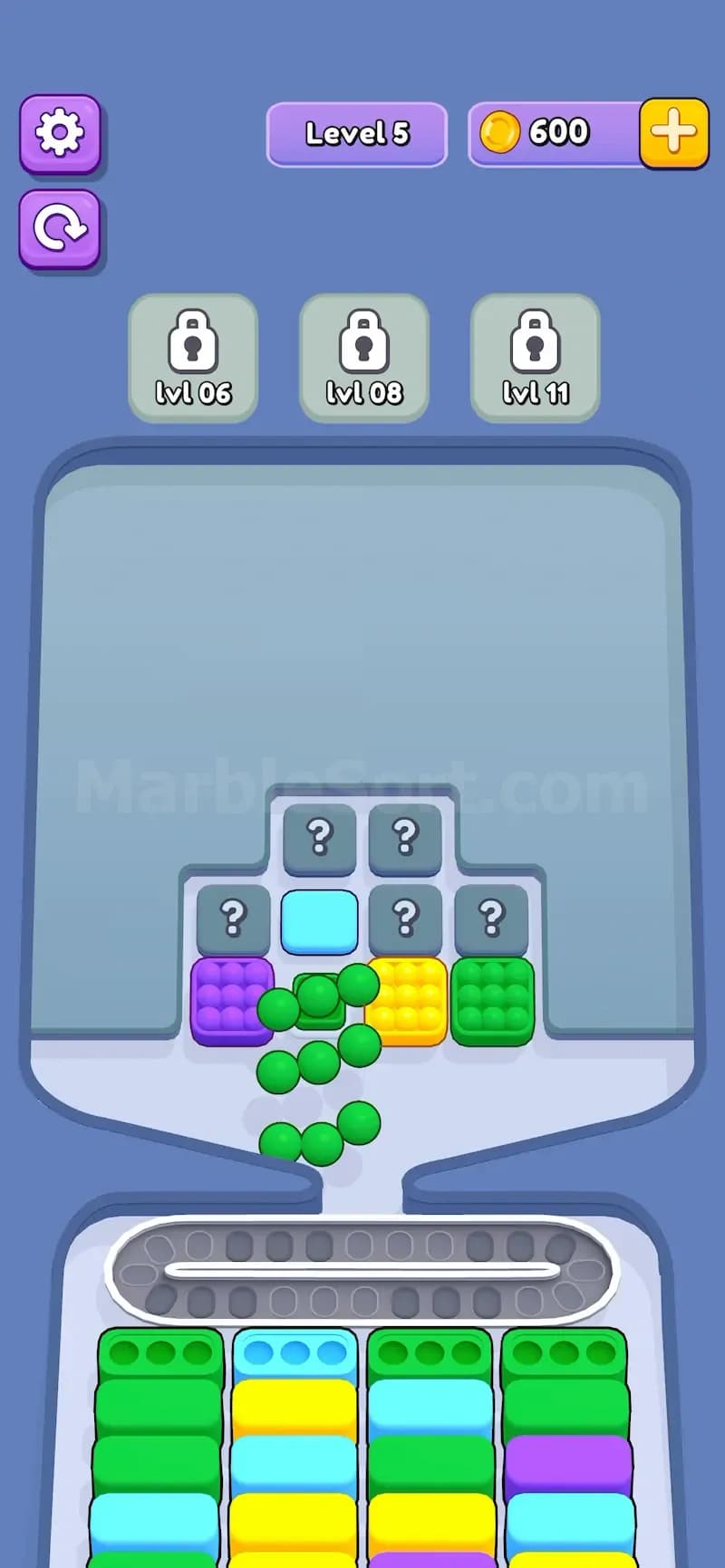 Hidden Box in Marble Sort