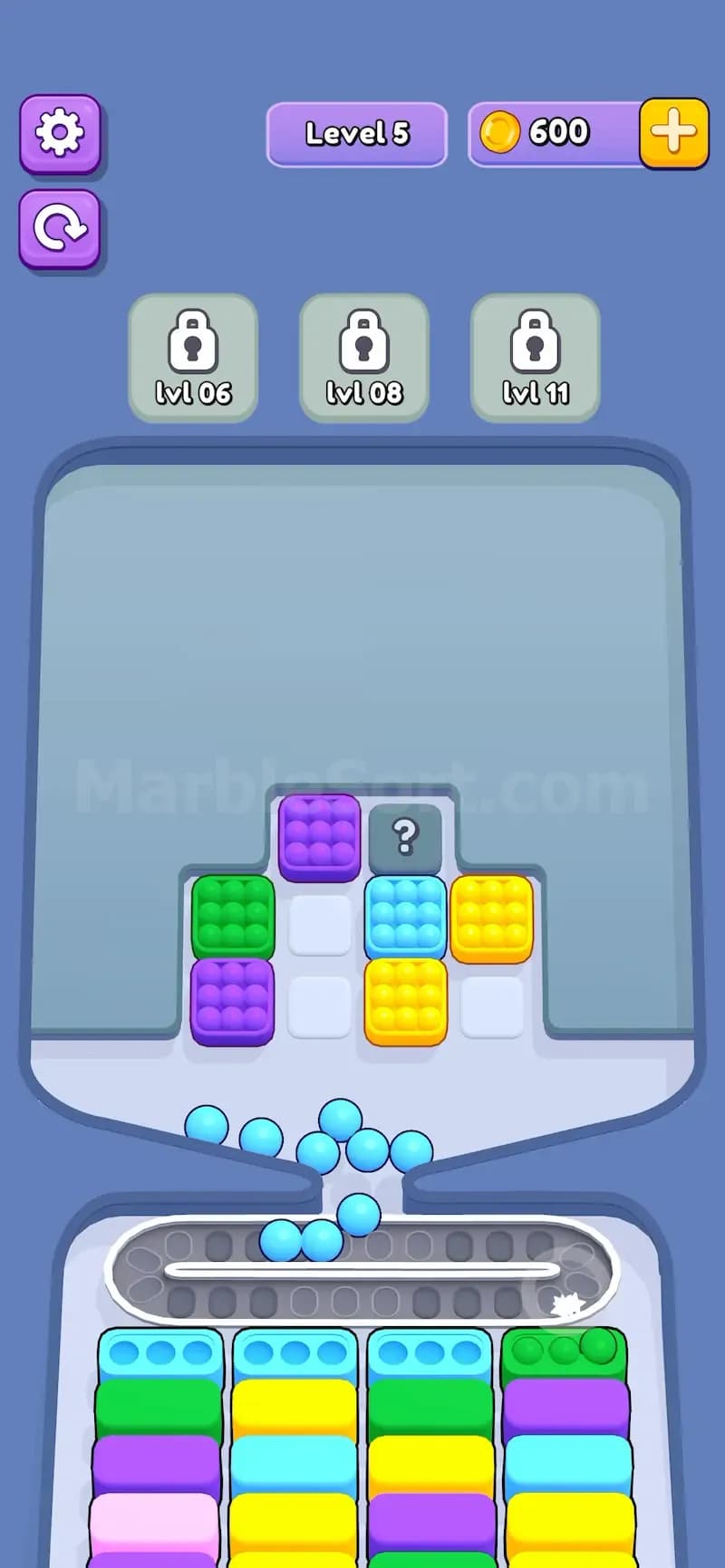 Hidden Box in Marble Sort