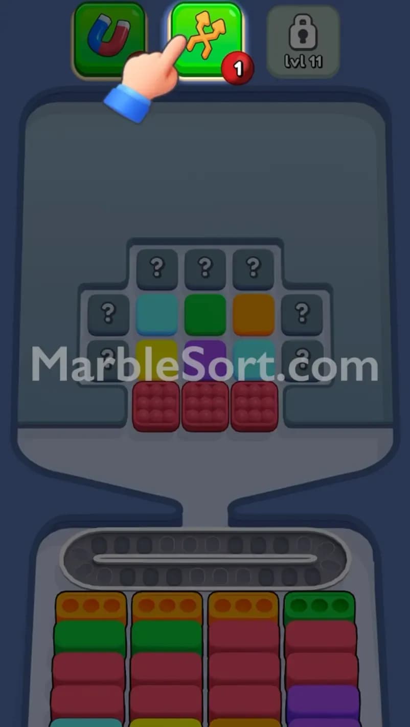 Randomize Booster in Marble Sort