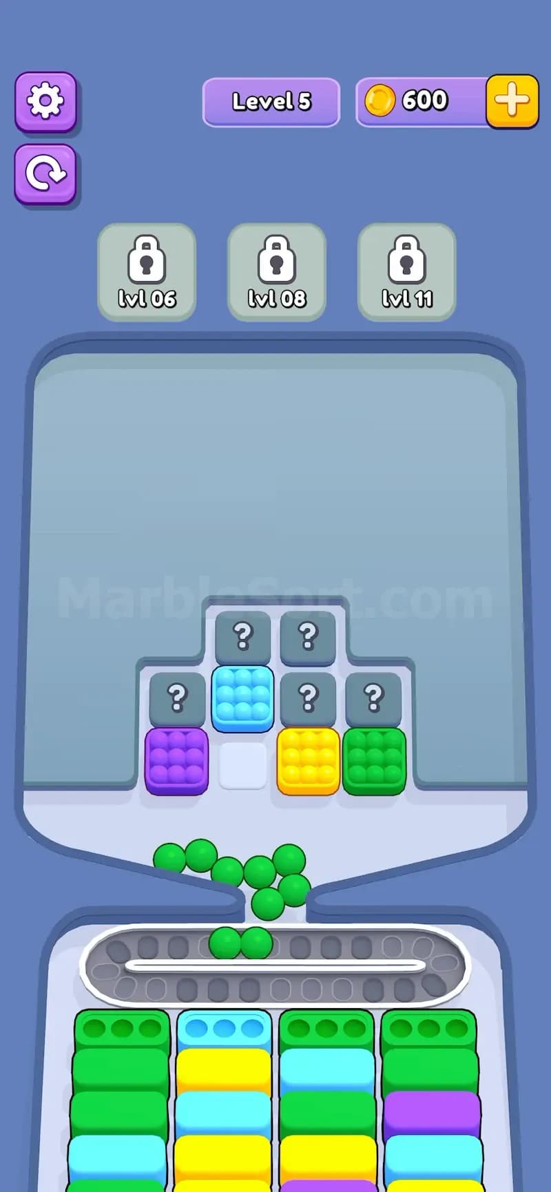 Hidden Box in Marble Sort