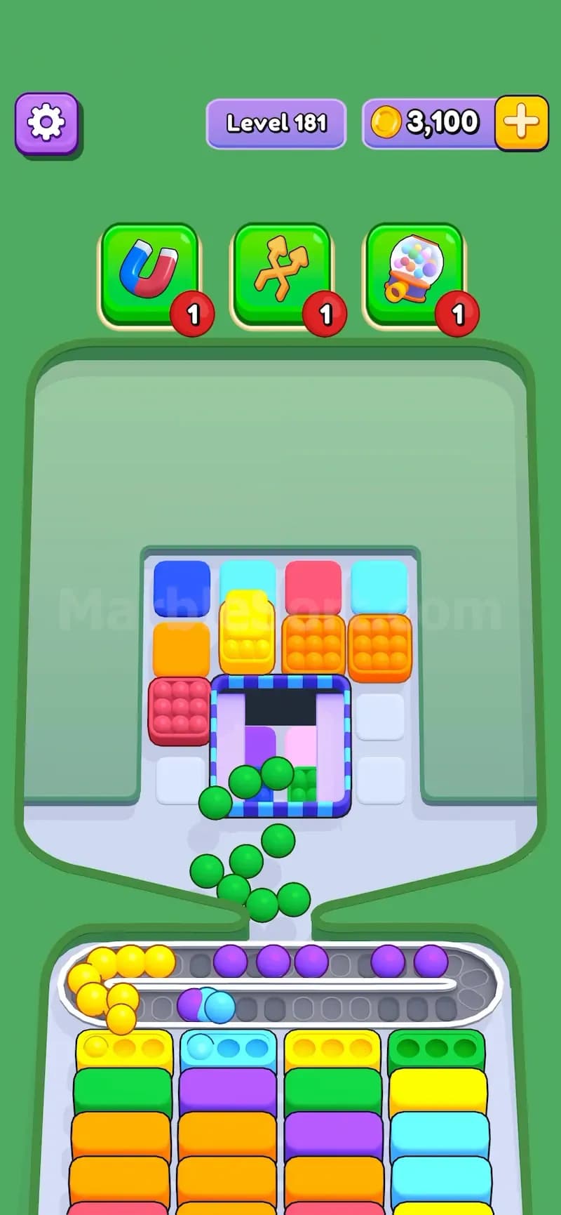 Elevator in Marble Sort
