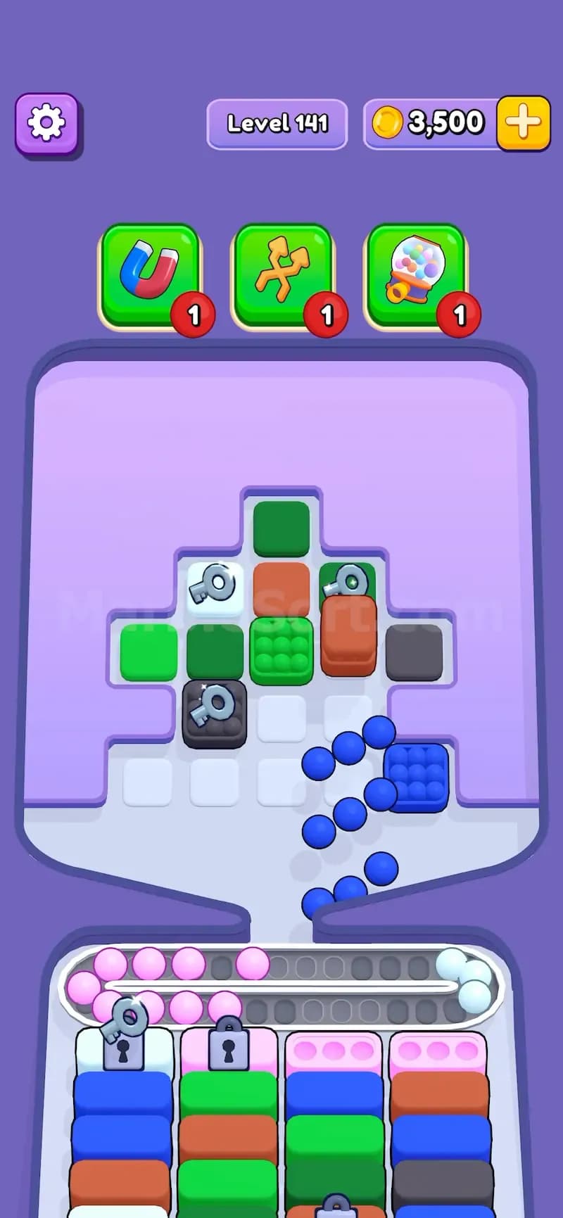 Locked Pallet in Marble Sort
