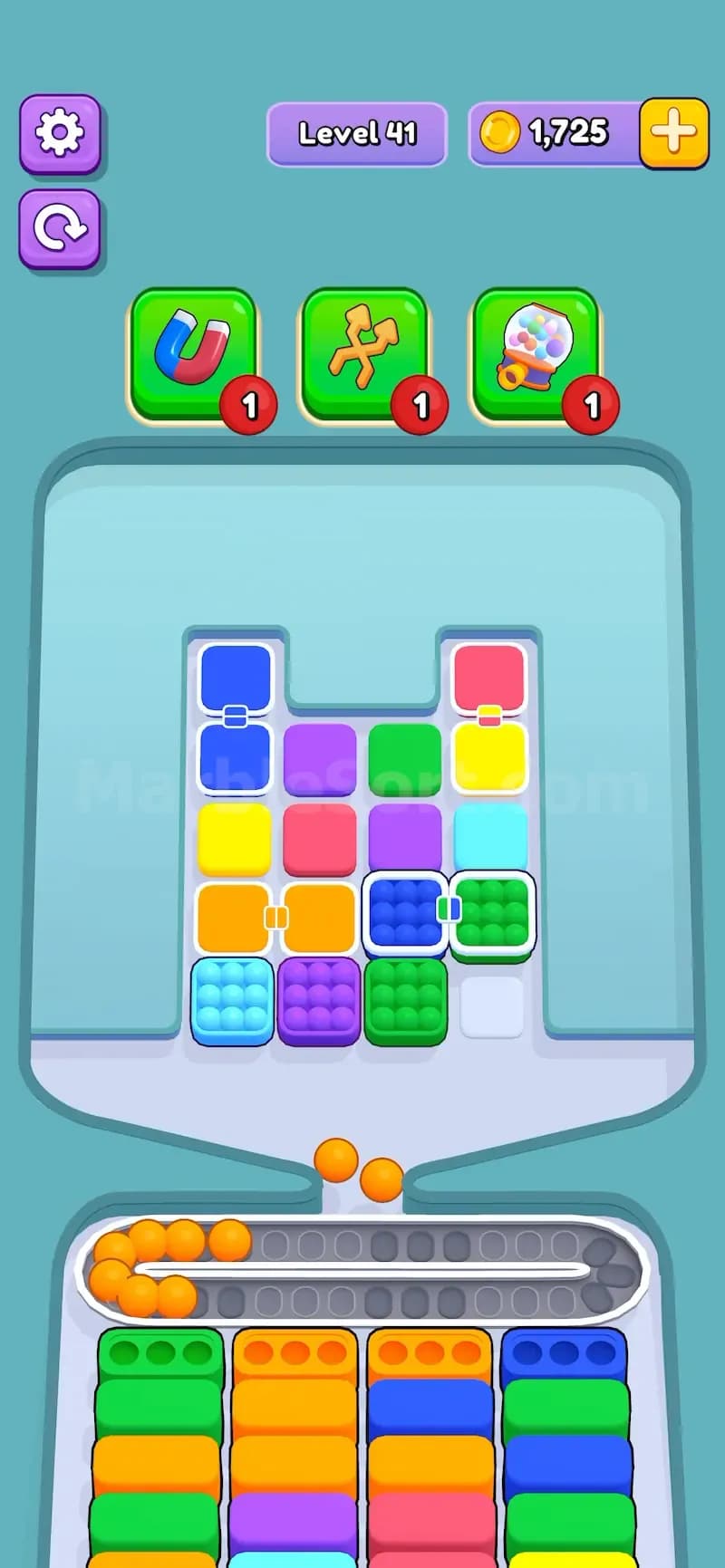 Connected Box in Marble Sort