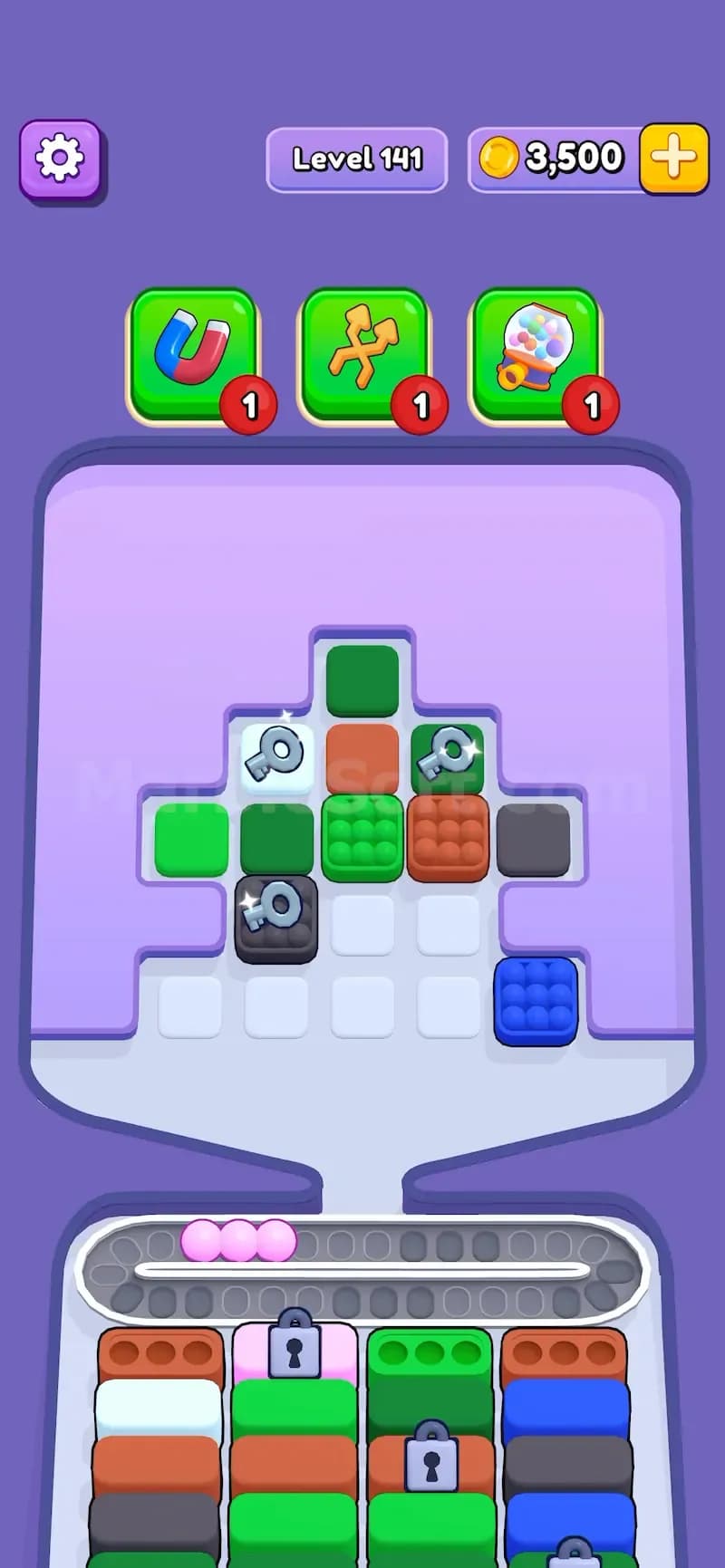 Locked Pallet in Marble Sort